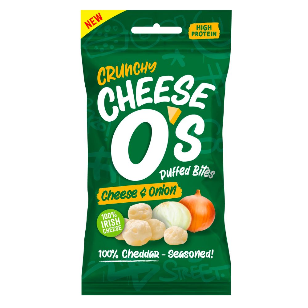 Crunchy Cheese O's Cheese&Onion - formaggio cheddar tostato al gusto di ...
