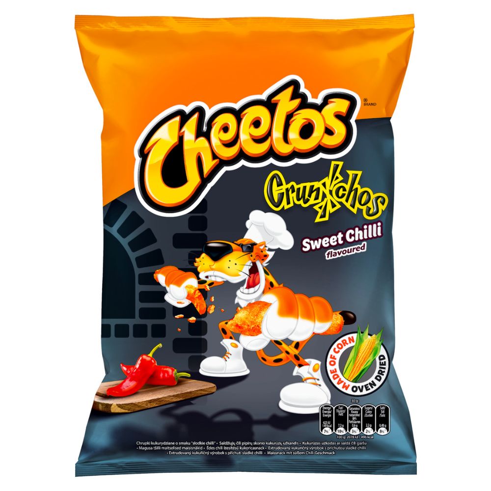 Cheetos Crunchos Sweet Chilli - patatine piccanti al peperoncino da ...