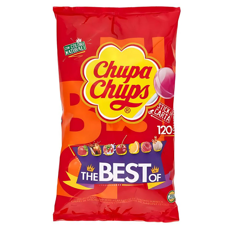 Chupa Chups The Best Of Assorted Flavor, lecca lecca ai vari gusti da 12g (Confezione da 120)