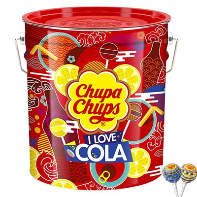 Confezione da 150pz di lecca lecca alla coca cola Chupa Chups I Love Cola