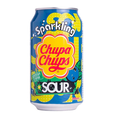 Confezione da 345ml di bevanda aspra ai mirtilli Chupa Chups Sparkling Blueberry Sour