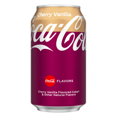Confezione da 330ml di coca cola cherry vanilla