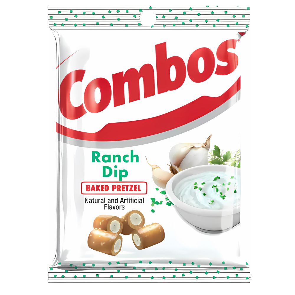 Confezione da 178g di pretzel all'aglio Combos Ranch Dip