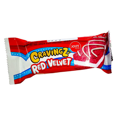Confezione da 40g di merendina al gusto di red velvet Jouy&Co Cravingz Red Velvet