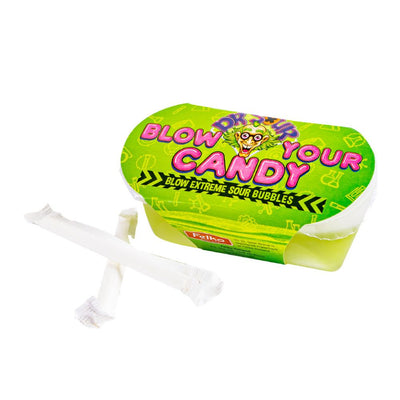 Confezione da 40g di caramella slime con cannuccia Dr Sour Blow Your Candy