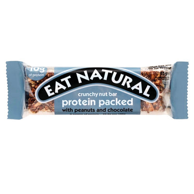 Confezione da 45g di barretta proteica con noci e cioccolato Eat Natural Protein Bar