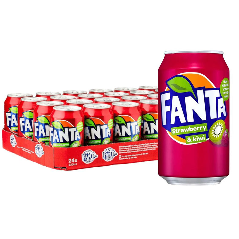 Confezione da 24 di bevande al gusto fragola e Kiwi Fanta Strawberry