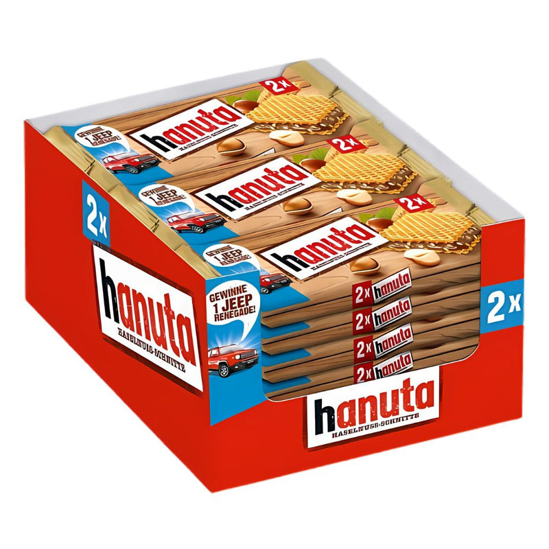 Ferrero Hanuta, wafer ripieno di crema alla nocciola da 44g (confezione da 18)