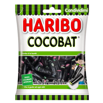 Confezione da 100g di caramelle alla liquirizia Haribo Cocobat