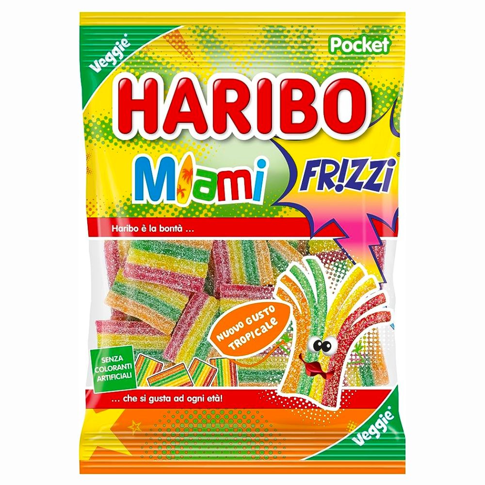 Haribo Miami, caramelle gommose arcobaleno da 100g