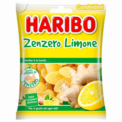 Confezione da 100g di caramelle allo zenzero e al limone Haribo zenzero e Limone
