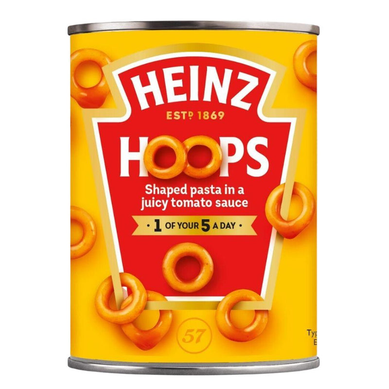 Confezione da 400g di spaghetti al pomodoro Heinz Spaghetti Hoops