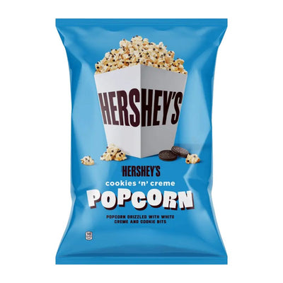 Confezione da 64g di popcorn al cioccolato bianco e granella di biscotti Hershey's cookies and cream