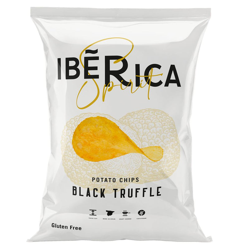 Confezione da 42g di patatine al tartufo nero Iberica Chips Trufa