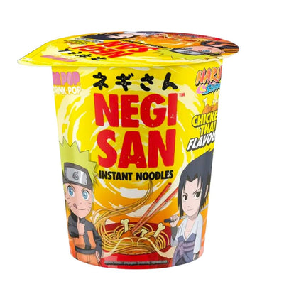 Confezione da 65g di noodles al pollo Naruto Ultra Pop Instant Noodles Thai Chicken of Naruto Sasuke