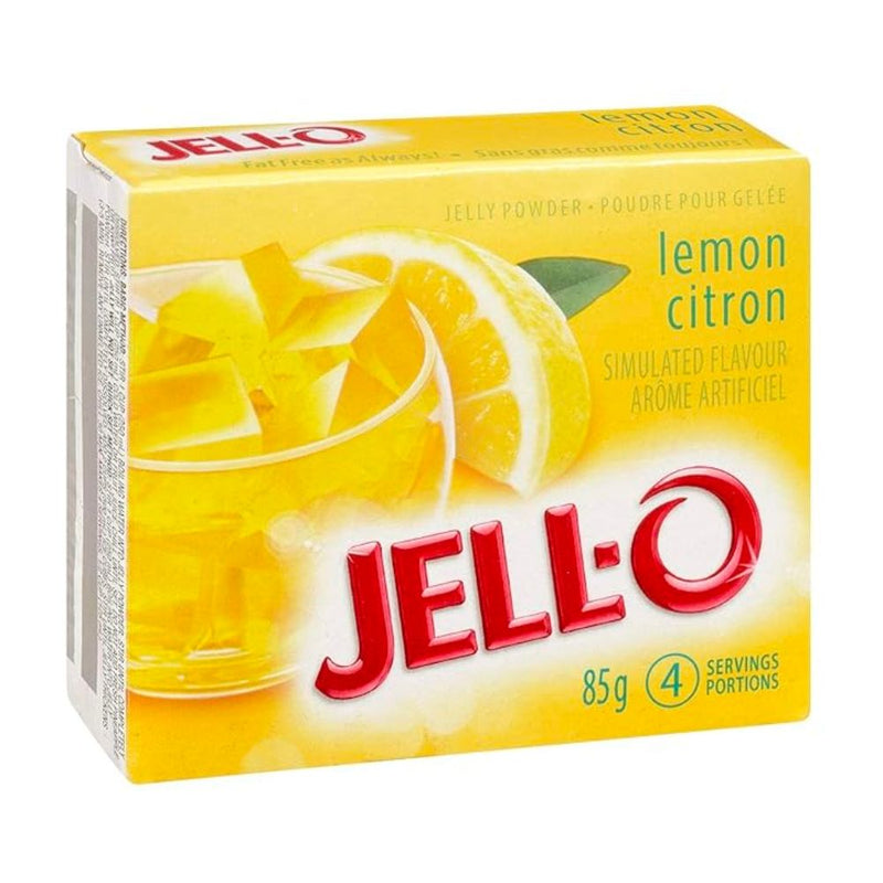 Confezione da 85g di preparato per gelatina al limone Jell-O Lemon Citron