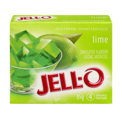 confezione da 85g di preparato per gelatina al lime Jell-o Lime