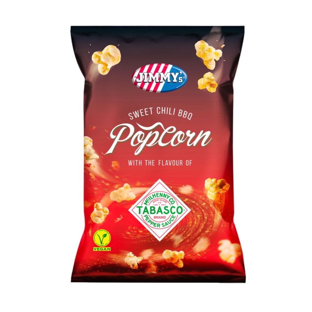 Confezione da 24g di jimmy's popcorn bbq