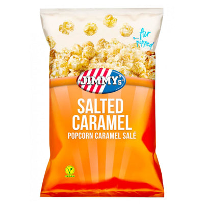 Confezione da 150g di popcorn al caramello salato Jimmy's Salted Caramel