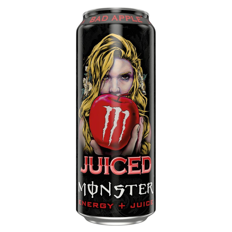 Confezione da 500ml di energy drink alla mela Juiced Monster Bad Apple