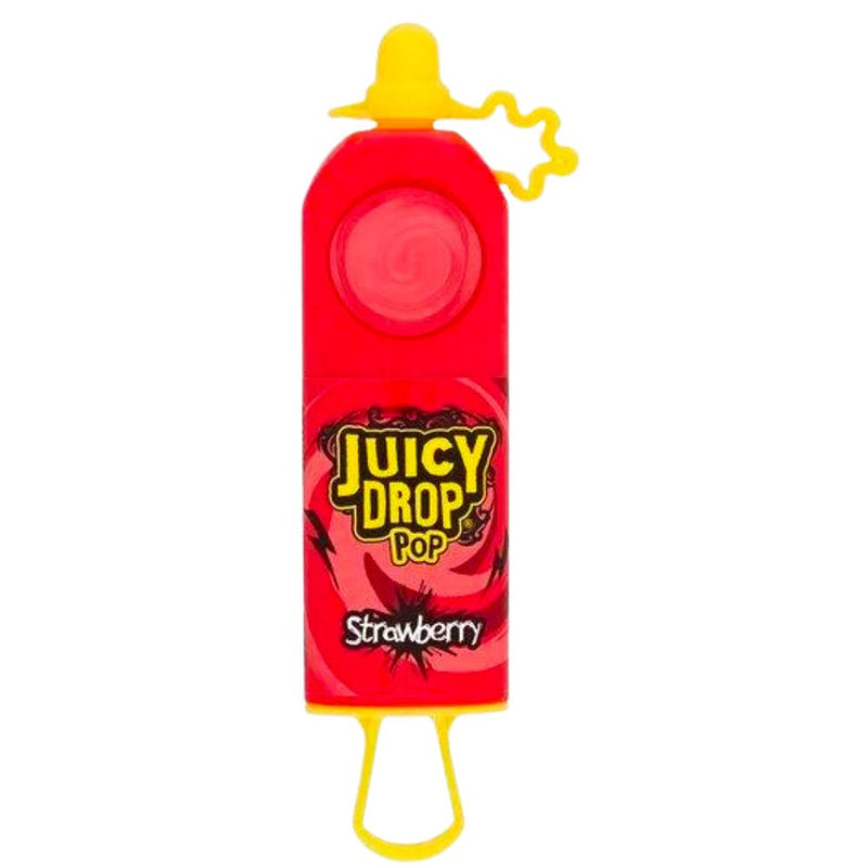 Juicy Drop Pop Strawberry, lecca lecca con caramella liquida al gusto di fragola da 26g