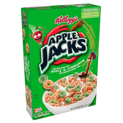 Confezione da 286g di cereali a mela e cannella Kellogg's Apple Jack Cereal