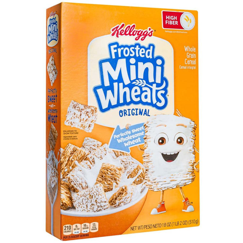 Kellogg's Frosted Mini Wheats Cereal - cereali integrali con glassa da 510g  – American Uncle