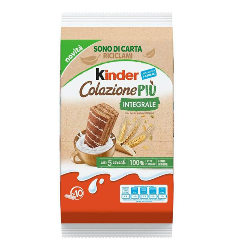 Confezione da 290g di merendina al cacao Kinder Colazione Più Integrale