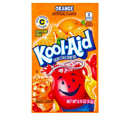 Confezione da 4g di preparato per bevande all'arancia Kool Aid Orange