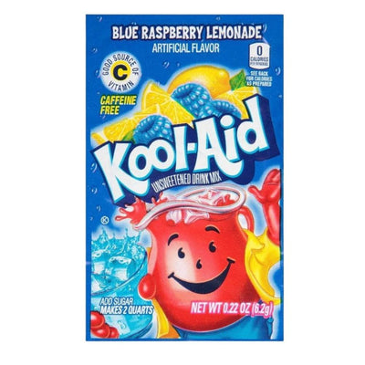 Confezione da 6g di preparato per bevande Kool Aid Blue Raspberry