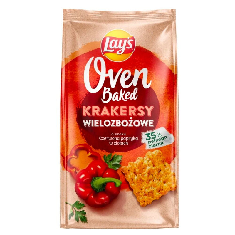 Confezione da 90g di crackers alla paprika e alle erba Lay&