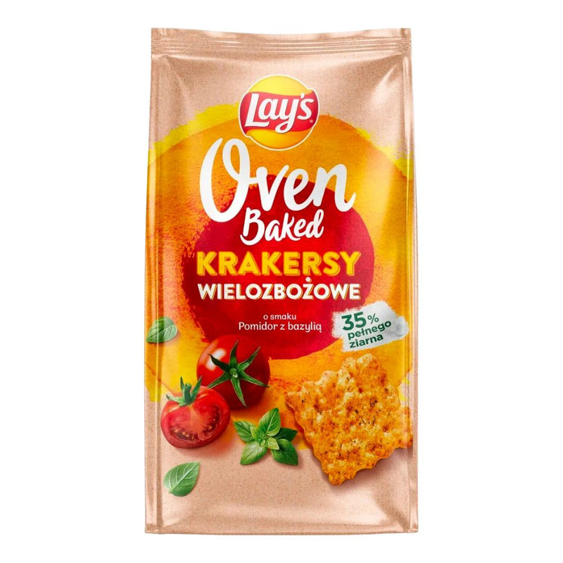 Confezione da 80g di crackers al pomodoro e al basilico Lay&