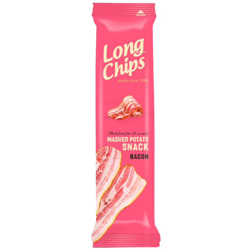 Confezione da 75g di patatine lunghe al bacon Long Chip Bacon