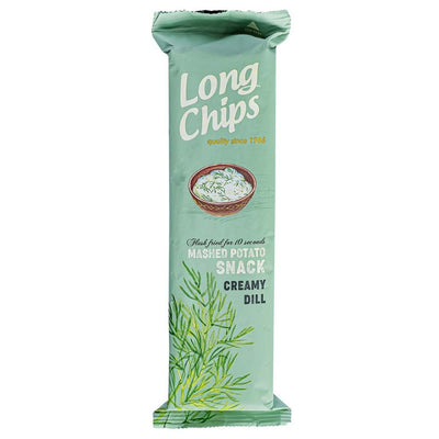 Confezione da 75g du patatine lunghe al sapore di crema di aneto Long Chips