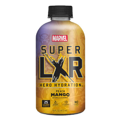 Confezione da 473ml di bevanda alla pesca e al mango Arizona x Marvel Super LXR