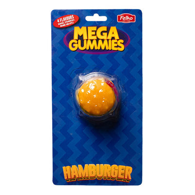 Confezione da 120g di caramella gigante dalla forma di hamburger Mega Gummies