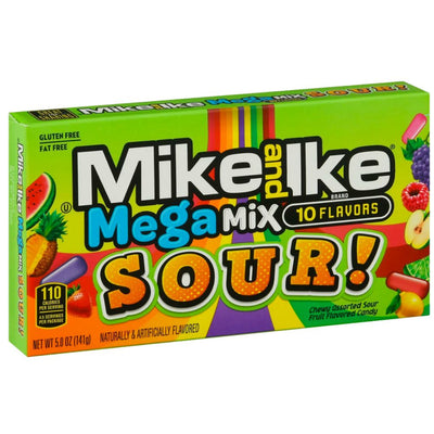 Confezione da 141g di caramelle aspre alla frutta Mike and Ike Mega Mix Sour