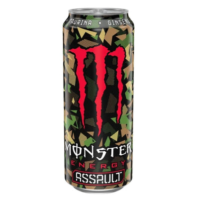 Confezione da 500ml di bevanda al ginseng Monster Assault
