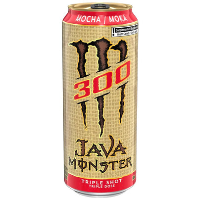 Confezione da 444ml di energy drinks al caffè e crema Monster Java Triple Shot Moca