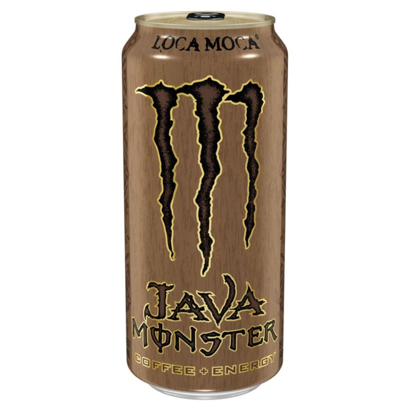 Confezione da 443m di energy drink al caffè Monster Loca Moca