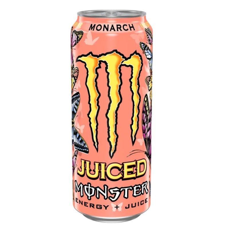Confezione da 500ml di energy drink alla frutta Monster Monarch