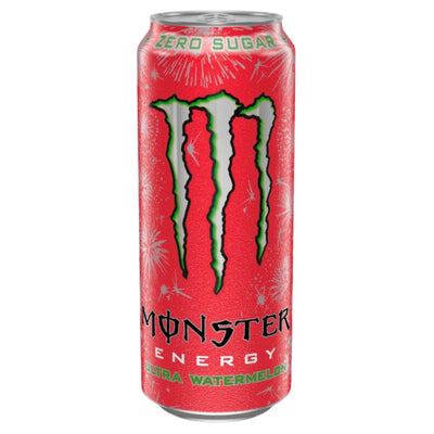 Confezione da 500ml di energy drink all'anguria Monster Watermelon