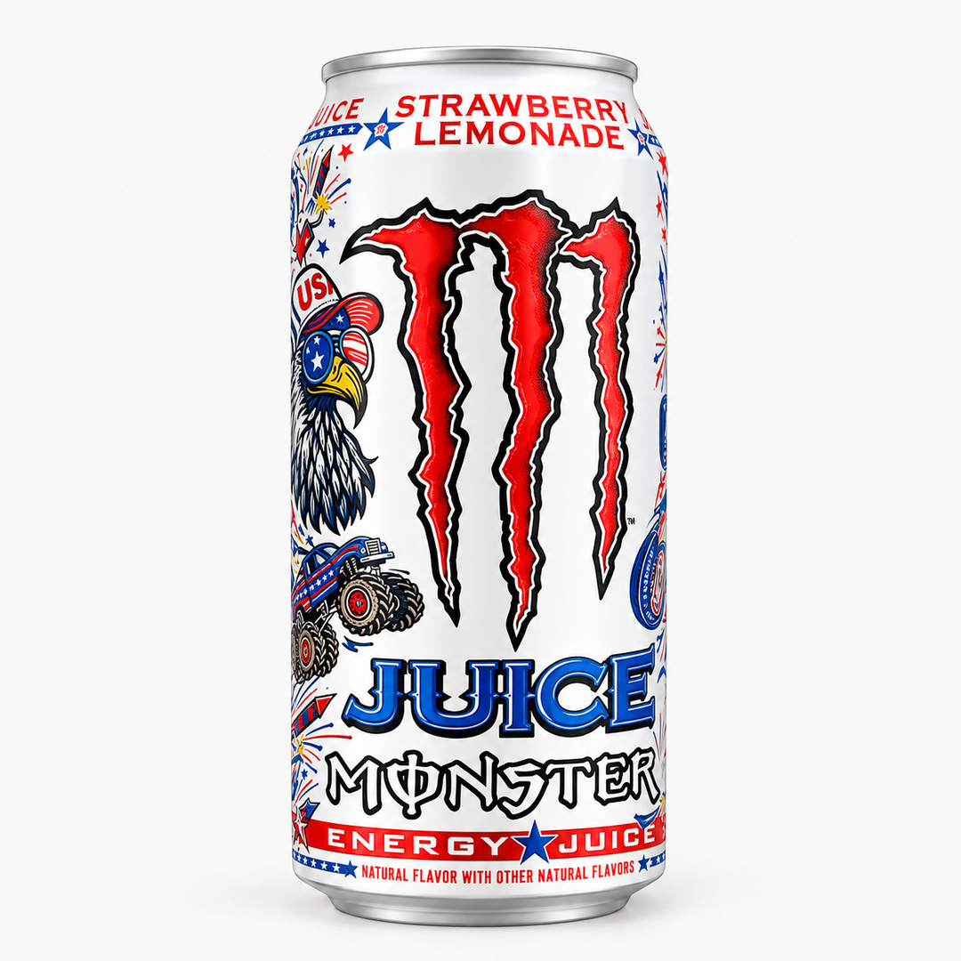 Monster Juice Strawberry Lemonade, bevanda energetica al gusto di limonata e fragola da 473ml
