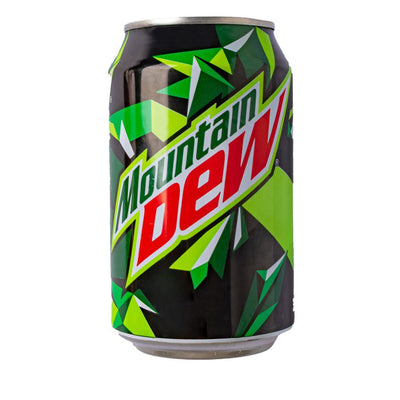 Confezione da 330ml di energy drink al limone Mountain Dew