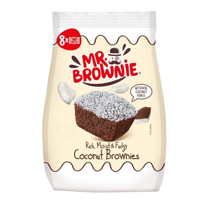 Confezione da 200g di brownie al cocco Mr Brownie Coconut
