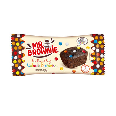 Confezione da 50g di brownie al cioccolato con confetti Mr Brownie Galactic