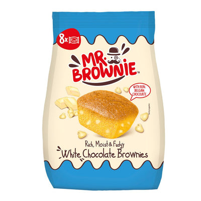 Confezione da 200g di brownie al cioccolato bianco Mr Brownie