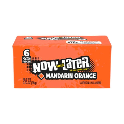 Confezione da 26g di caramella al gusto aranci e mandarino Now & Later Mandarin Orange