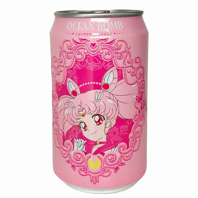 Confezione da 330ml di bevanda al lychee Ocean Bomb Sailor Moon Chibiusa