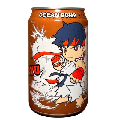 Confezione di bevanda Ocean Bomb Street Fighter Ryu alla mela da 355ml
